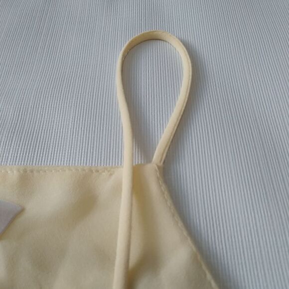 WAYF Posie Yellow Lace Trim Sleeveless Strappy V-Neck Camisole Tank Top Medium - Picture 9 of 14